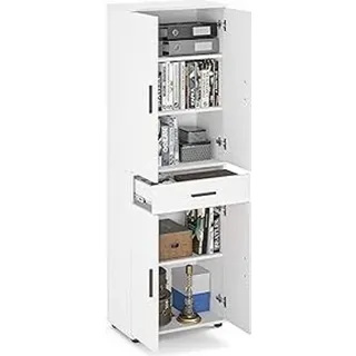 komto Porto Kleiderschrank 180x34x60 cm weiß