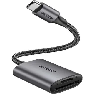 UGREEN SD/TF-Kartenleser Ugreen CM401 USB C 5Gb/s SD/TF Card Reader – grau