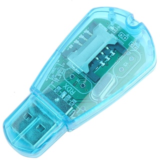 Fdit USB SIM Kartenleser GSM CDMA Handy SMS Backup Copy Clone Writer mit CD, für QQ ICQ MSM Informationsspeicherung und Datenaustausch, Blau