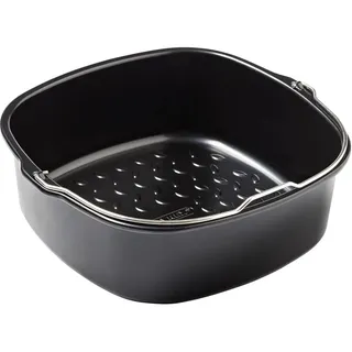 PYREX, Airfryer Metall Runde Ofenform 22 x 21 x 7,5 cm Backkorb mit Griff Antihaft-Kohlenstoffstahl Homogenes Backen Backofen Gefrierschrank und Spülmaschine