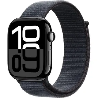 GPS + Cellular 46 mm Aluminiumgehäuse diamantschwarz Sportarmband schwarz