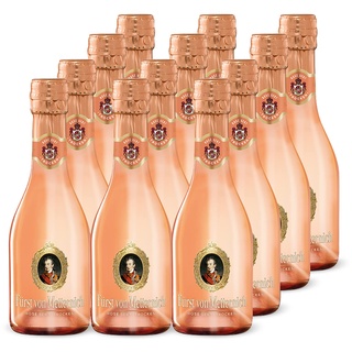 Fürst von Metternich Rosé Sekt Trocken (12 x 0,2 l) Hochwertiger Rosé Piccolo aus hellgekelterten Spätburgunder-Weinen, in praktischer Kleinflasche, aus ausgewählten deutschen Weinbaugebieten