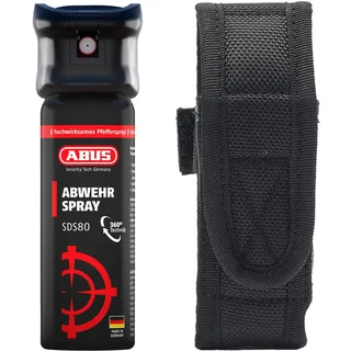 ABUS Abwehrspray SDS80 inkl. Tasche,Reichweite 5 Meter, Sprühzeit 8 Sekunden