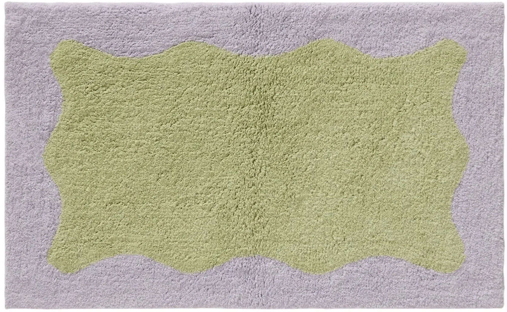 benuta Pop - Badteppich für Badezimmer - Badematte Cara Grün/Lila 50x80 cm