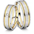 Trauringe Wuppertal 585er Weifl-/Gelbgold - 5956