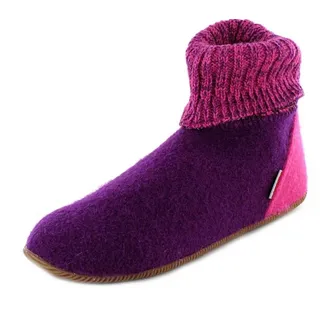 Giesswein Wildpoldsried Kids, Hüttenschuhe Unisex-Kinder, Veilchen 392, 24 EU