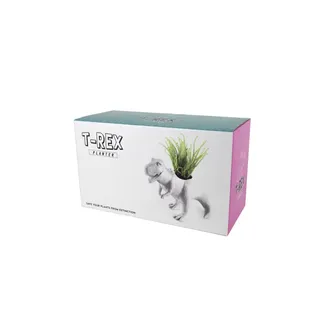 GR Gift Republic Gift Republic T-Rex Dinosaurier-Übertopf, Weiß