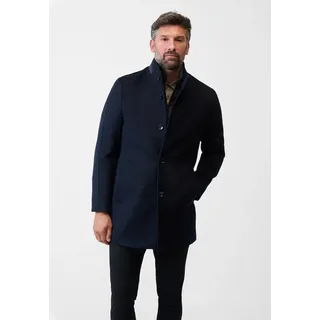 RICANO Wollmantel Mauro eleganter Wollmantel mit Knopfleiste und Stehkragen blau M