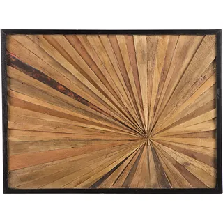 Beliani Wandobjekt Merida Teakholz 60 cm Braun