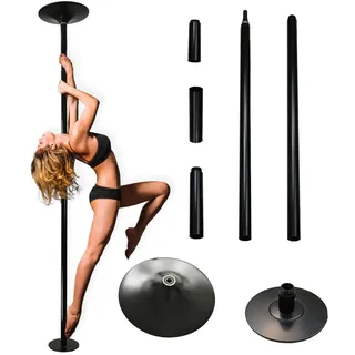 Pole Dance Tanzstange schwarz 231 - 274 cm Ø 45 mm Tabledance Static & Spinni...