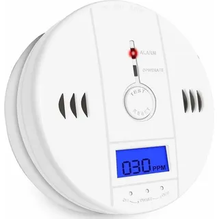 Kohlenmonoxid-Melder mit Digitalanzeige und akustischem Alarm für zu Hause, batteriebetrieben (AA-Batterien nicht im Lieferumfang enthalten)