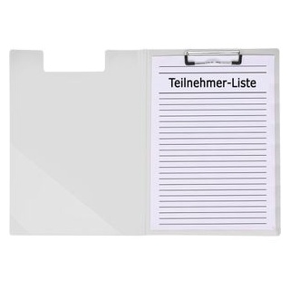 FolderSys Klemmbrettmappe 80004-04 DIN A4 transparent Kunststoff