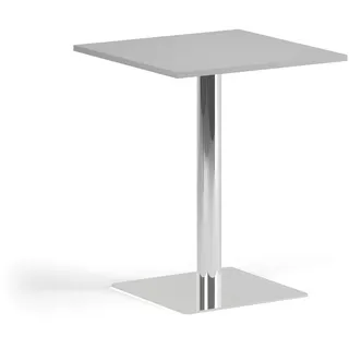 Couchtisch ENZO, 60x60 cm, chrom Fußgestell, grau