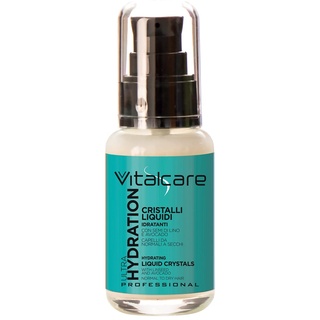 VitalCare | Ultra Hydration Flüssigkristalle für Haare, feuchtigkeitsspendende Kristalle für trockenes und doppeltes Haar mit Leinsamen und Avocado, 50 ml
