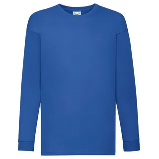 FRUIT OF THE LOOM KIDS VALUEWEIGHT LONG SLEEVE T - Kinder langarm Shirt mit Rundhalsausschnitt, royal, 128