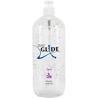 Just Glide Gleitgel Toys - für die Verwendung mit Sexspielzeug, Liter-Flasche, Pumpflasche mit 1000ml, 1-tlg., extra dickflüssiges Gleitgel