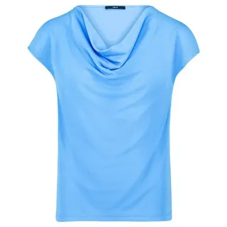 Zero Damen Jerseyshirt mit Wasserfallausschnitt 40, Ocean Blue - 40