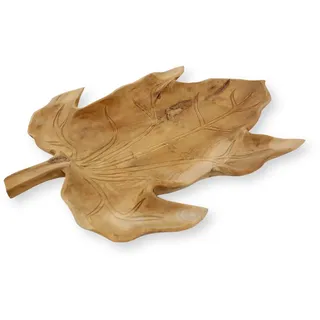 Gartenwelt Riegelsberger Dekoschale Teakholzschale Massiv Teakholz Natur Unikat Deko Rustikal braun 42 cm x 8 cm x 30 cm