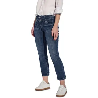 STREET ONE Damen Style Jane 2-Knopf 49_59 7/8-Jeans im Five-Pocket Style, Gr. 32 26, Dark Blue washed, 32W x 26L