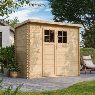 TIMBELA Gartenhaus Holz M310F 2,63 m2 mit abschließbarer Tür