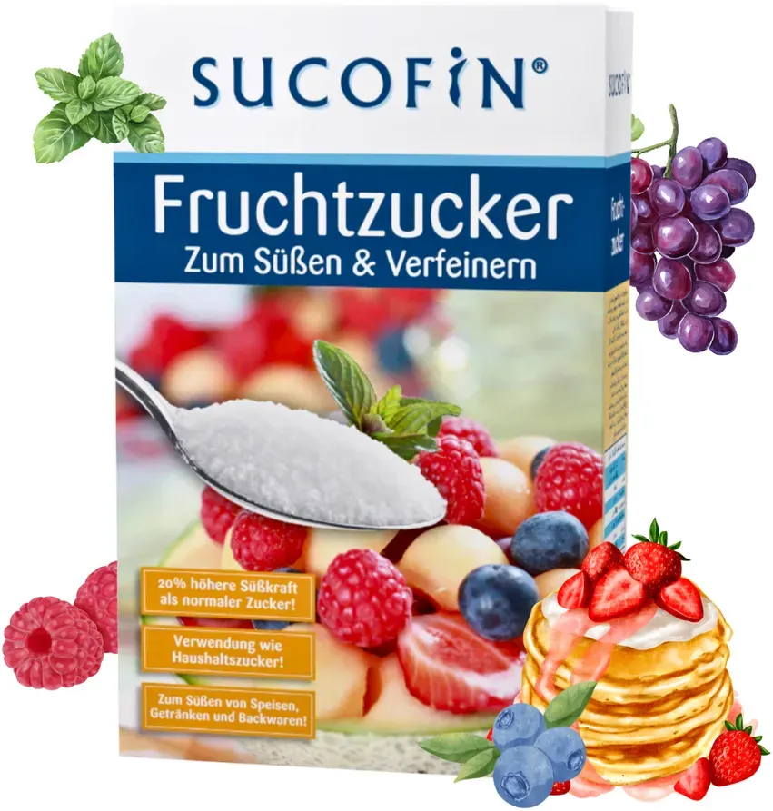 SUCOFIN Fruchtzucker 500g Frucht Zucker
