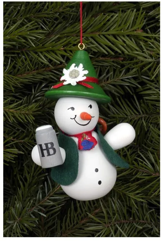 Christian Ulbricht Erzgebirge Baumbehang Schneemann Bayer 6,6 / 9,0 cm