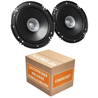 JUST SOUND best choice for caraudio VW Bus T4 Front - Lautsprecher Boxen JVC CS-J610X - 16,5cm Auto Einbauzubehör 300Watt Koaxe KFZ PKW Paar - Einbauset