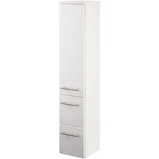 WELLTIME Midischrank »Porto«, Breite 25 cm, mit hochglänzenden Fronten weiß