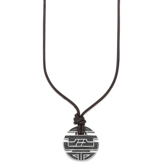 Hechter Paris Kette mit Anhänger »Schmuck Geschenk Silber 925 Halsschmuck Halskette Lederbandkette«, bunt