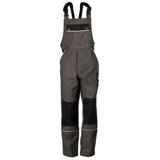 TMG Latzhose Arbeitshose Herren Cargohose Berufsbekleidung - grau/schwarz