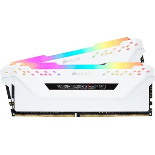 weiß DIMM Kit 32GB, DDR4-3200, CL16-20-20-38 (CMW32GX4M2E3200C16W)