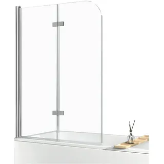 EMKE Emke, - 120x140cm Duschtrennwand für Badewanne Faltwand Duschabtrennung Badewannenaufsatz Nano Einfach-reinigung Beschichtung