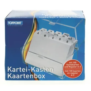 Stylex Toppoint® 49971 Karteikasten Plastik A7 transparent