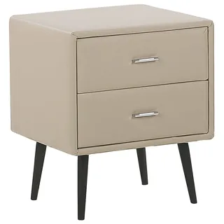 Beliani Nachttisch Essonne 41 x 48 x 56 cm Beige