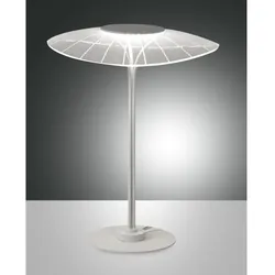 Fabas Luce LED Tischleuchte VELA, 12W 3000K 1100lm, Metall / Acryl, dimmbar, weiß FAB-3625-30-102