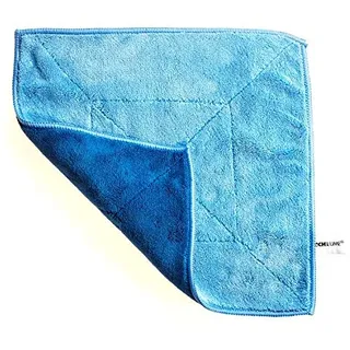 Kochblume Microfasertuch 30x30cm | Extrasaugfähige Fasern | Waschbar bis 40°C | Farbe: blau/dunkelblau