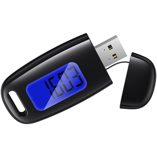 OQIMAX 3D Walking Schrittzähler, USB Wiederaufladbarer Schrittzähler zum Gehen mit Großem Display, Genauer Schrittzähler mit Clip und Gurt, für Gehen Laufen Wandern Sport Training