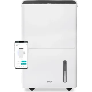 Duux Bora Smart Luftentfeuchter - 20L/24h - Raumentfeuchter für jeden Raum bis 40 m2 - Steuerbar mit App - Luftentfeuchter Keller mit Wäschetroc... - Weiß
