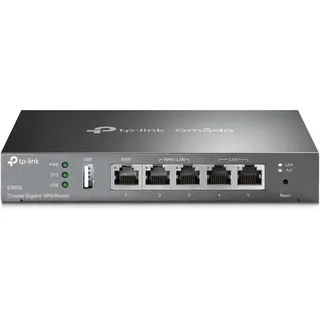 TP-Link ER605 Omada Gigabit VPN Router, Bis zu 3 Ethernet-WAN-Ports, Mobilfunknetzanbindung via USB, IPSec/PPTP/L2TP VPN Over IPSec/SSL Protokolle