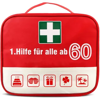 TUZELIYA Originelle 60 Geburtstag Geschenk Männer & Frauen - Lustige 1. Hilfe Tasche zum 60. Geburtstag - 60.Geldgeschenke Geburtstag - Personalisierbares Geschenk