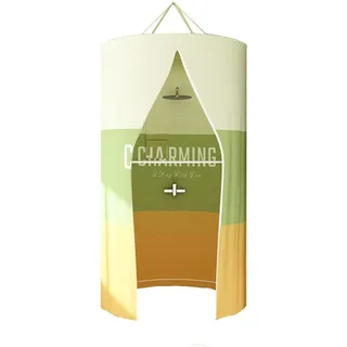 Duschvorhang Rund Runder Polyester Hängender Wärmedämmungs-doppelter Reißverschluss Duschvorhang, Runder Verdickter Wasserdichter Badezimmer Duschvorhang(Yellow,80X200CM)