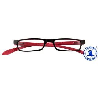 I Need You Lesebrille Hangover Fun Anthrazit-Rot mit Etui (1,0 dpt)