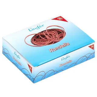 Läufer Rondella Gummiringe Nr. 8, Durchmesser 50 mm, 100g Schachtel, rot, besonders langlebig