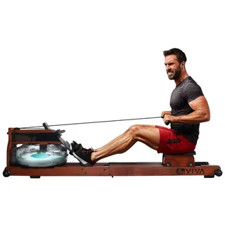 AsVIVA RA18 Wasserrudergerät klappbar – Wasser & Magnet Widerstand, Heimtrainer für Ganzkörpertraining & Rücken