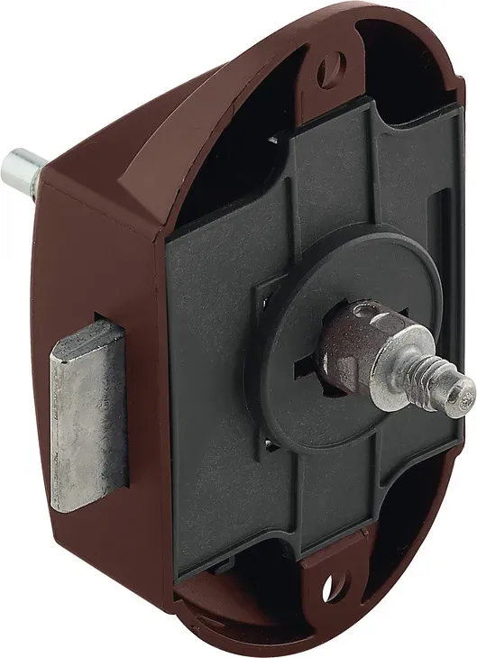 Häfele Drehstangen-Schloss, Häfele Push-Lock, Dornmaß 25 mm, beidseitig bedienbar braun