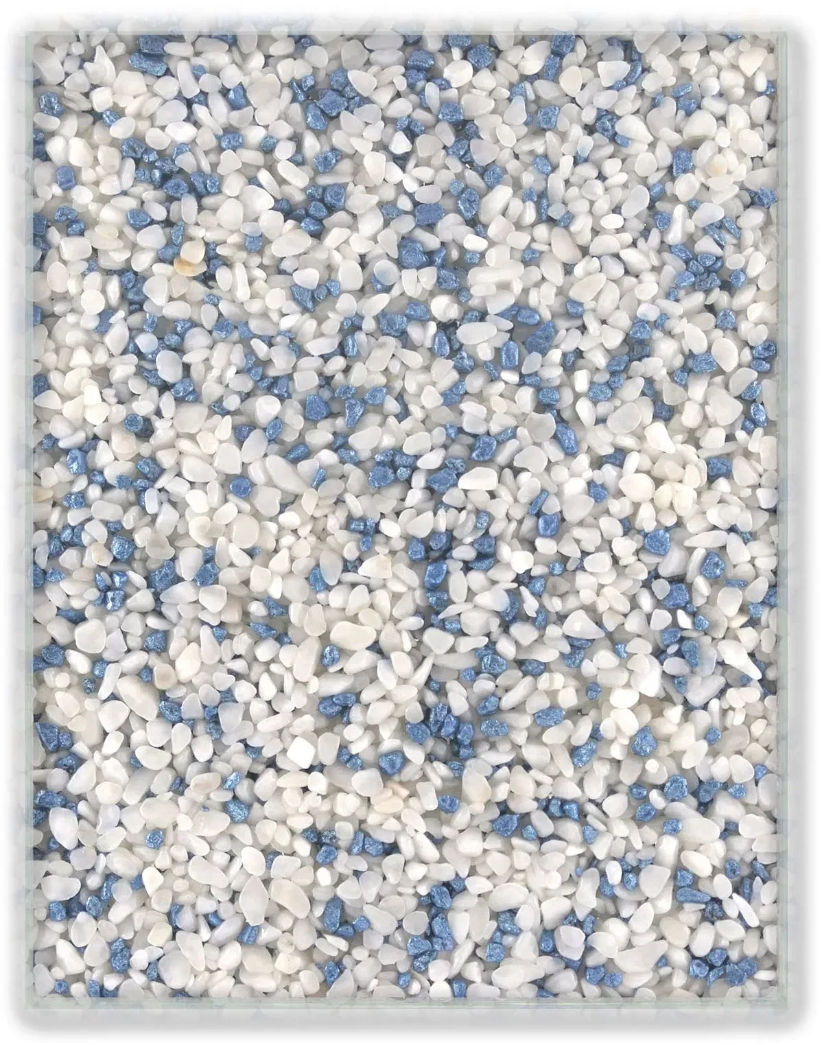 Terralith Farbmuster Metallic Steinteppich -metallic mix 500-, Körnung: fein (2-4 mm)