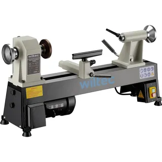 Wiltec Drechselbank 370 W mit variabler Drehzahl 600-2800 U/min, Drechselmaschine mit Planscheibe, Drehbank für Holz bis 457 mm Länge