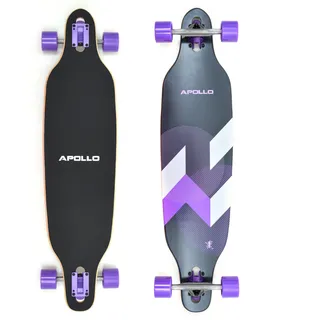 Apollo Longboard Makira Komplettboard mit High Speed ABEC Kugellagern, Drop Through Freeride Skaten Cruiser Board