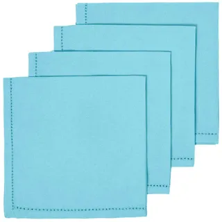 Homescapes Stoffservietten hellblau 45/45 cm, 100% Baumwolle,