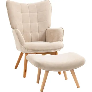 Homcom Ohrensessel Beige